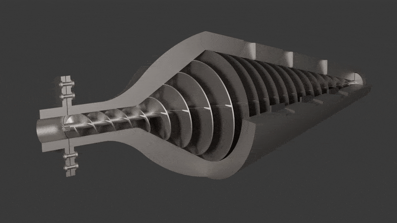 AJD purification turbine animated concept render